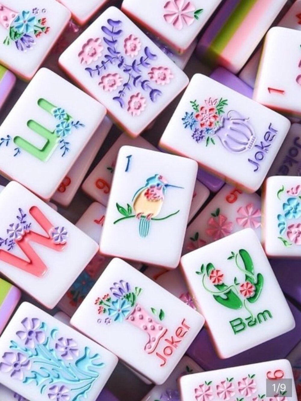Virora Mahjong Set Complete Florea 4 Layer Purple American Tiles NIB